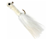 Johnson Beetle Bou Marabou Jig Fish Bait Hook, White, 1/8 Oz., Pack of 8 - £5.57 GBP