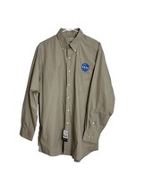 Van Heusen Mens Nasa Dress Shirt Size 15 1/2-16 33/34 Chino Long Sleeve - $24.75