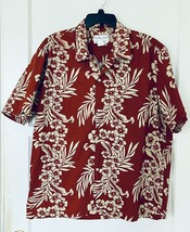 Hawaiian Style Shirt - Floral  Print Pattern - Sz XL - £23.77 GBP
