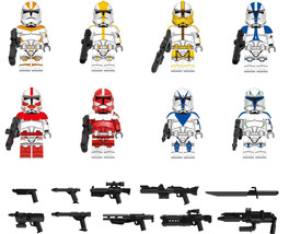 Star Wars Series Legionnaire Commander Shock Troops Army Set 8 Minifigure Blocks - £11.90 GBP