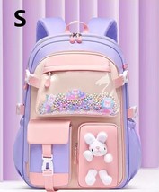 Lovely Rabbit Backpack for Teen Girls Cute Cartoon Schoolbag for Elementary Scho - £58.04 GBP