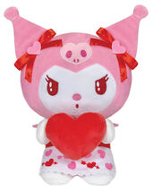 Kuromi Holding Heart Valentine Plush Toy 9.5 Inch New w/tag Sanrio - $19.59