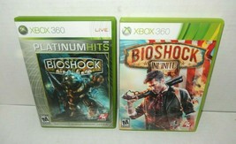 Bioshock &amp; Bioshock Infinite Video Game Bundle With Manuals Xbox 360 - £11.84 GBP