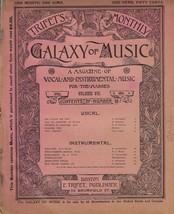 April 1894 Trifet&#39;s Monthly Galaxy of Music for the Masses Vocal &amp; Instrumental - $7.00