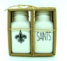 New Orleans Saints NFL Ceramic Artisan Salt &amp; Pepper Shaker Set White 3.... - £17.12 GBP