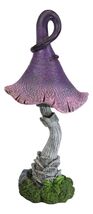 Enchanted Fairy Garden Giant Purple Crooked Toadstool Mushroom Figurine ... - $32.99