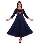 INDACORIFY Beautiful Rayon Frock/Gown for Girls &amp; Women Festive Party Of... - £30.19 GBP