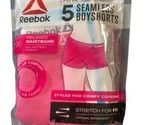 Reebok Girls Size L 12-14 Seamless Boyshorts 5-Pack Stretch Panties Nip - £12.63 GBP