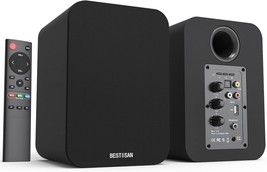 Bestisan Sr04 Bookshelf Speakers, 50W Rms, Bluetooth 5.0, Rca, Coaxial,, Black - £88.82 GBP