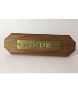 Captain Ships’ Plates- Brass Signs  Lowell Sigmund 1976 W/ Wood Plaque - $102.18 CAD