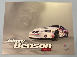 2003 Johnny Benson Nascar Valvoline Racing Hero Card 8x10 - $5.89