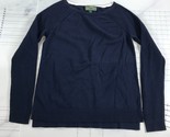 Ralph Lauren Shirt Womens Small Navy Blue Arms Open Mesh Knit Cotton - $20.32