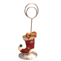 Metal Stocking Place Card Holder Christmas Table Decor  - $14.95