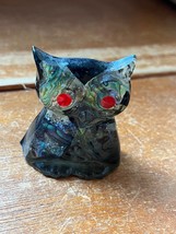 Keewee New Zealand Paua Shell OWL Bird Figurine – 2.25 inches high x 2 x... - £7.58 GBP