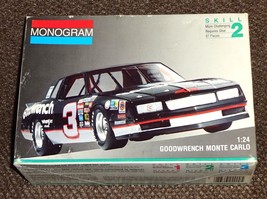 Monogram 1/24 Model Kit #2900 #3 Dale Earnhardt Goodwrench Monte Carlo A... - £27.22 GBP