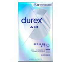 Durex Air Extra Thin, Transparent Natural Rubber Latex Condoms 10.0ea - $48.99