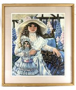 Girl With Doll By Corinne Layton Signed Numbered Framed Lithograph 25x29” - $190.11 CAD