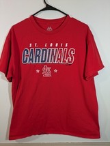 St. Louis Cardinals Majestic MLB Baseball Red Team Logo T-Shirt Size L - $11.07 CAD