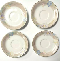 Vintage Mikasa Fine China Charisma Beige Round Saucers Plate Set of 4 pcs - £13.85 GBP