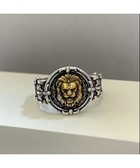 925 Silver Plated Lion Head Ring for Men Women,Punk Hip Hop Ring - €10,41 EUR