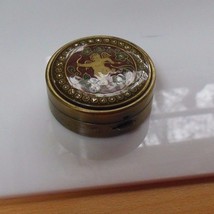 Cloisonne Enamel Cupid/Floral Pill/Trinket Box - $47.52