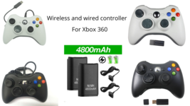 Wired / Wireless Game Controller Gamepad for Microsoft XBOX 360 &amp; PC WIN 7 8 10 - £9.64 GBP+