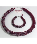 Bead Crochet Rope patterns «Rubie» Necklace and Bracelet. PDF file - $6.78 CAD