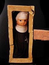 Vintage 1936 Nun Doll - composition doll - silver french cross -  religious cath - £67.94 GBP