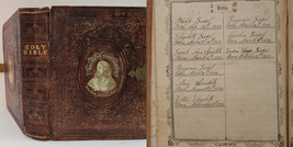 1865 Antique Bible Phillip Seidel Eliz Springer Strawberry Ridge Pa Genealogy - £367.66 GBP