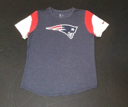 Nike NFL Size Medium Blue PATRIOTS Short Sleeve Shirt EUC 923A - $18.33