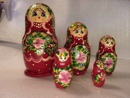 Nesting Dolls - 5 Piece - 6 1/2: Tall - 3&quot; Base - lot 921 - £14.87 GBP