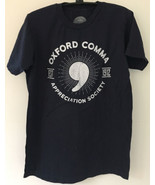 Boredwalk Grammar Nerd Oxford Comma Appreciation Society Navy Blue T Shi... - £23.59 GBP