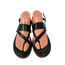 Time and Tru Womens Black Memory Foam Strappy Sandals Size 8 - £8.55 GBP