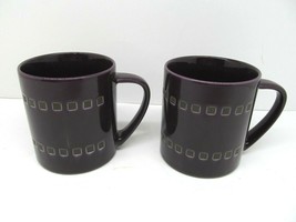 Mikasa Potters Art View Point Purple Coffee mugs bundle of 2 - £11.79 GBP
