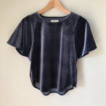 Madewell Velvet Butterfly Navy Top NWOT - $19.99