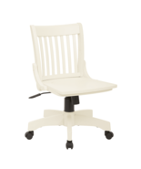 Antique White Deluxe Armless Wood Bankers Chair - $282.00