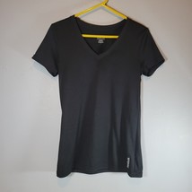 Reebok Womens Shirt Small Black Active Short Sleeve Gym Athletic Playdry - $11.96