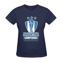 Argentina Champions 3 stars FIFA World Cup Qatar 2022 Navy T-Shirt Campe... - £17.37 GBP+