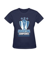 Argentina Champions 3 stars FIFA World Cup Qatar 2022 Navy T-Shirt Campe... - $30.07 CAD+