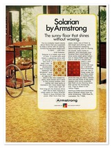 Armstrong Vinyl Flooring Solarian Mirabond Surface Vintage 1972 Magazine Ad - $13.30 CAD