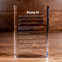 Psalm 99 Laser Engraved Crystal Book Elegant Religious for Devoted Believers Ch - £161.33 GBP