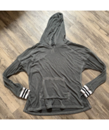 Free People Sweatshirt Womens Large Gray Hoodie Hooded Pockets - $28.86