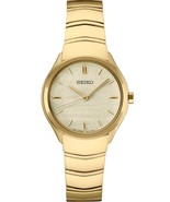 Seiko Essentials Collection Womens Gold Tone Champagne Dial Watch SUR552 - $7,056.29 MXN