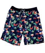 Men&#39;s Swimwear trunks DC sz 32 polyester parrots tropical drinks beer luau - £12.39 GBP