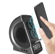 Wireless Charger with FM Radio Alarm Clock and Bluetooth Speaker - £74.27 GBP