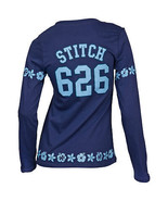 Disney Stitch Experiment 626 Jersey Style Juniors Long Sleeve T-Shirt Blue - £19.59 GBP