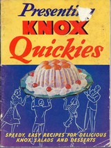 Presenting Knox Quickies 1938  Speedy Easy Recipes Salads and Desserts 32 Pages - £1.87 GBP