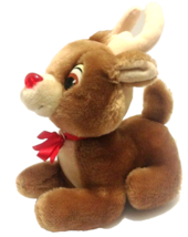 Applause Rudolph the Red Nose Reindeer Plush Stuffed Deer 6" Christmas Vintage - £17.98 GBP