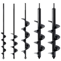 Set Of 5 Auger Drill Bit For Planting (1.6X16&quot;, 2X16&quot;, 2.6X16&quot;, 3X16&quot;, 3.5X16&quot;)  - £44.09 GBP