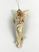 Vintage Angel Holding Baby Icicle Style Ornament 6&quot; Resin - £3.16 GBP
